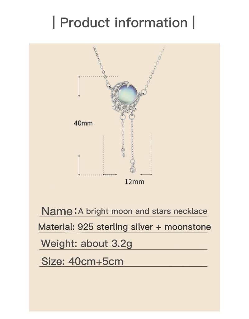 zirconium moon star necklace 9